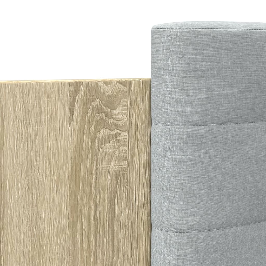 Bed Frame with Headboard Sonoma Oak 150x200 cm Wood Based Panel