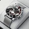Business Men's Calendar Quartz Wristwatches Fashion Mens Mesh Strap Watch,ideal Choice for Gifts To Men
