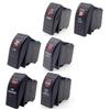 Waterproof 12V 24V ON-OFF 5 Pin Car Boat Caravan Rocker Switch Dual Red LED Light Bar For MUSIC INTERIOR LIGHT FAN FUEL PUMP Battery Switches5