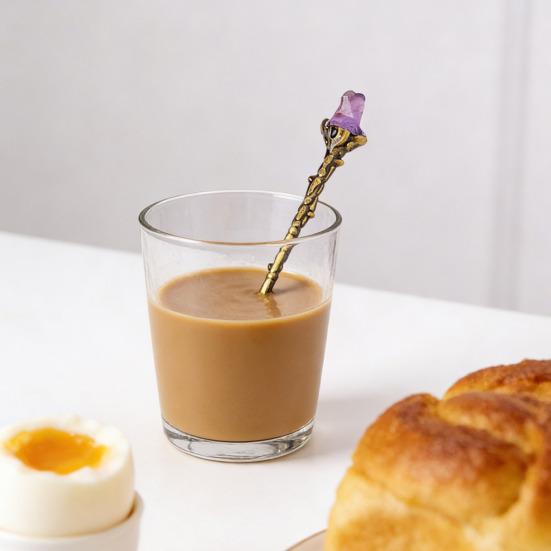 Koffielepel Kristallen Kop Vintage Dessertlepel Ergonomische Handgreep Tafelgerei voor Precieze Kruiding Serveren van Desserts Elegante Keukengerei