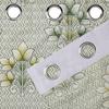 Pack of 2 Polyester Floral Damask Print Window Curtain Regular Print 135 GSM , Green