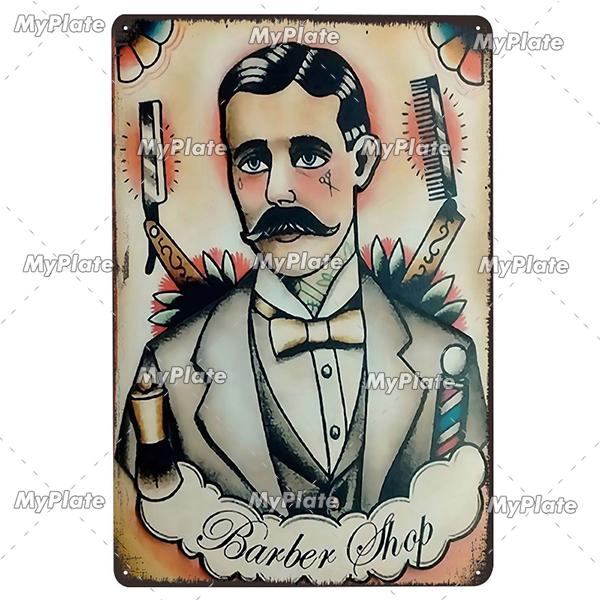 Barber Rules Metal Sign Tin Sign Vintage Decor Room Decoration Metal Plaque Man Cave Bar Sign Poster Home Decor