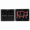 4 Gang Rocker Switch Panel 12‑24V ON Off Toggle Switch Panel IP66 Waterproof with LED Indicator for 