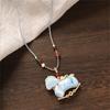 Women's Vintage Inspired Long Handmade Alloy Necklace Featuring Horse Charm Pendant for Sweater Fashion and Casual Wear