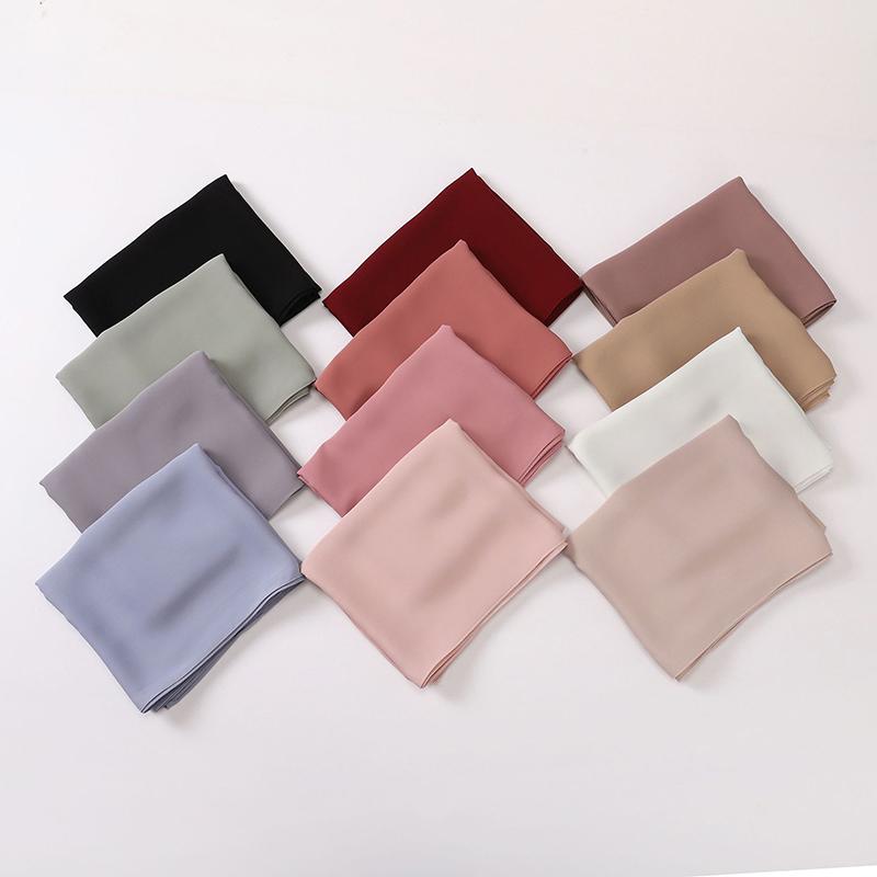 Muslim Spring Modal Chiffon Shawls Scarf for Women Plain Soft Jersey Hijab Scarves Big Size Headscarf Islamic Turban Headband