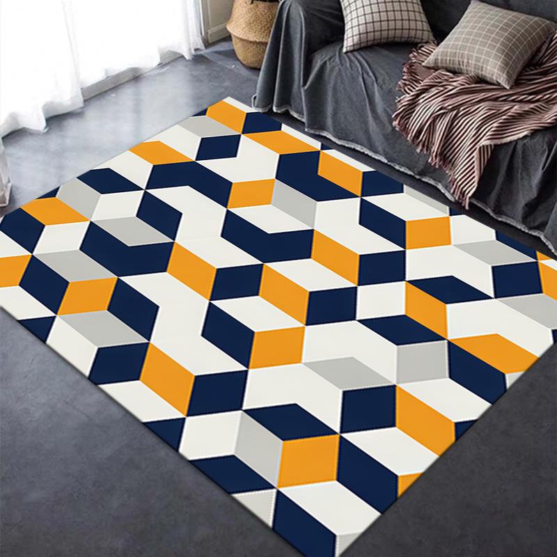 2025 New Simple Geometry Carpet Rug for Living Room Bedroom Home Sofa Decoration,Kids play Non-slip Floor Mat23