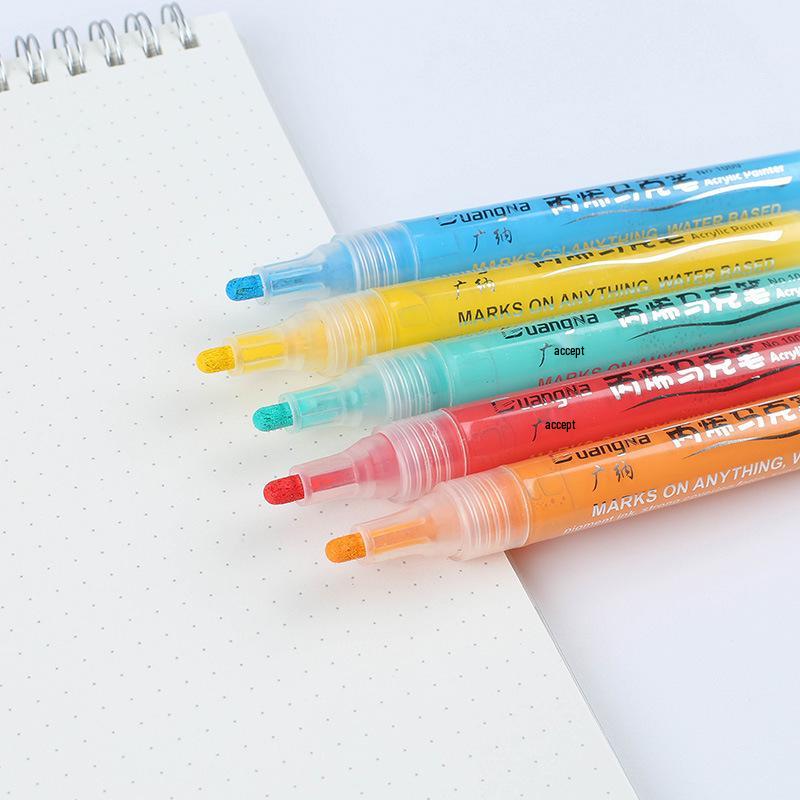 Guangna 1000 Acrylic Markers, 48 Washable Colors for Ceramic, Stone Painting, Graffiti, Water-Based Pens