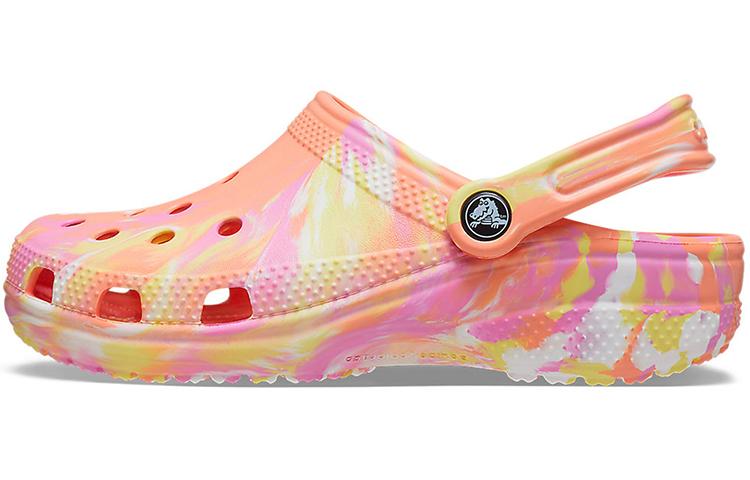 Crocs Classic Clog Marble Beach Sports Unisex Red Multi Color Sandals 'Red' 206867-83F