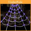 Halloween Glowinthedark Spider Web With Lighted Large Spider For Haunted House Decor