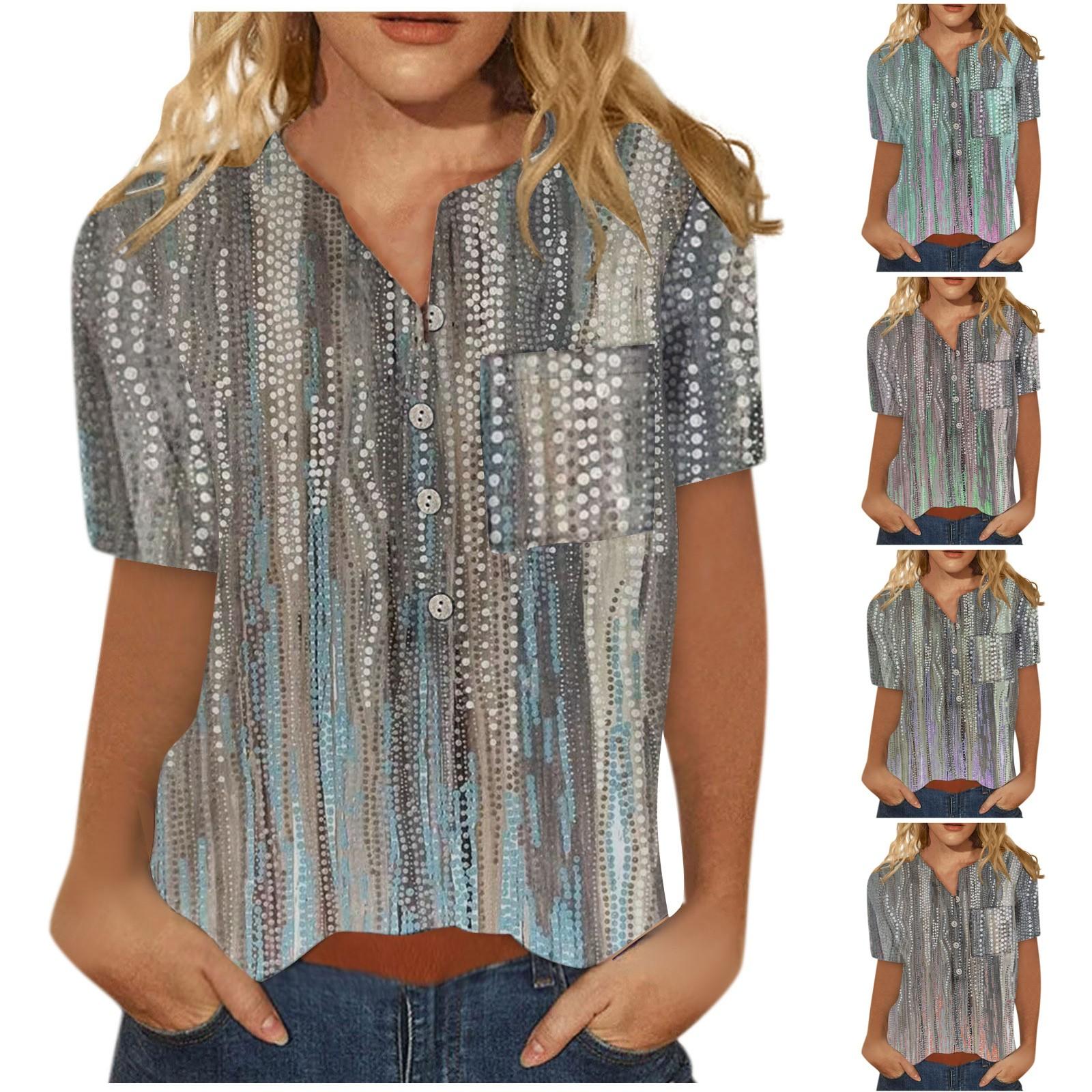 

Женские летние повседневные модные хлопковые льняные женские рубашки с короткими рукавами и принтом, топы