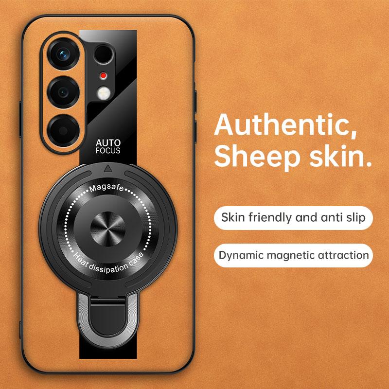 For Tecno Camon 50 Ultra Magsafe Wireless Charging Cover For Tecno Camon 50 Pro 4G PU Leather Shockproof Ring Stand Holder Case