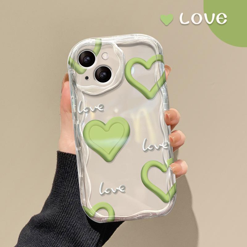 Green Love Suitable for Huawei Mate50pro Mobile Phone Case P60/50/40 Transparent Nova12 Honor 100 Soft