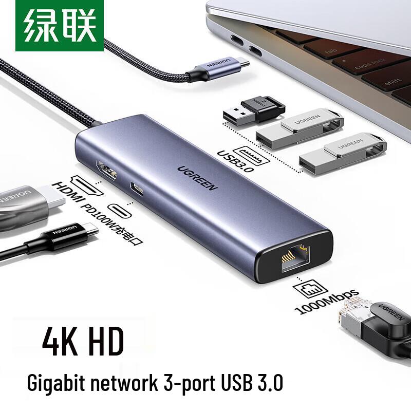 UGREEN CM512 Type-C to Gigabit Ethernet HDMI Hub