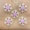 10PCS Merry Christmas Resin Shiny Snowflakes Flat Backs Craft Mini Xmas Decoration Supplies New Year Navidad