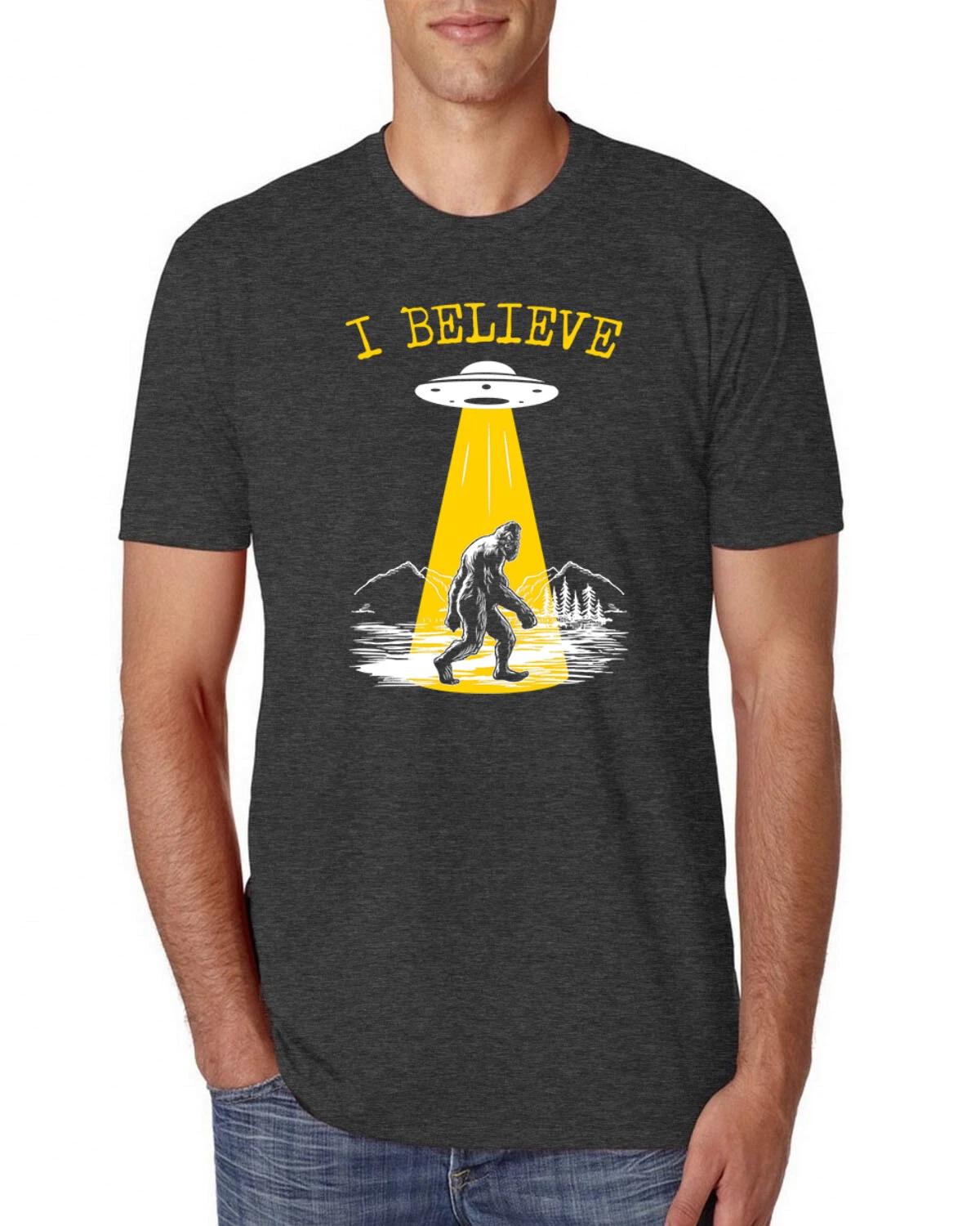 I Believe UFO Sasquatch Men Premium Tri Blend T- Shirt S