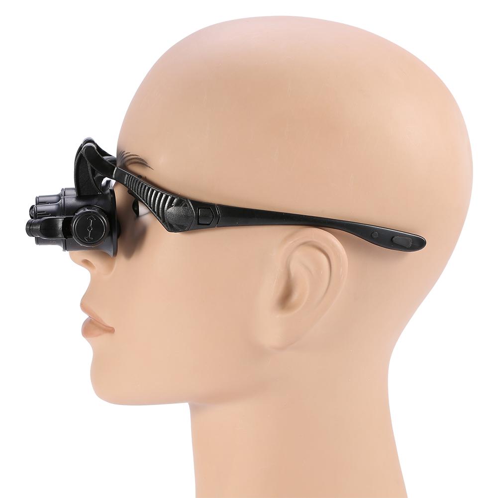 New Head Wearing Magnifying Lens Double Eye Jewelry Watch Repair Magnifier Loupe Glasses
