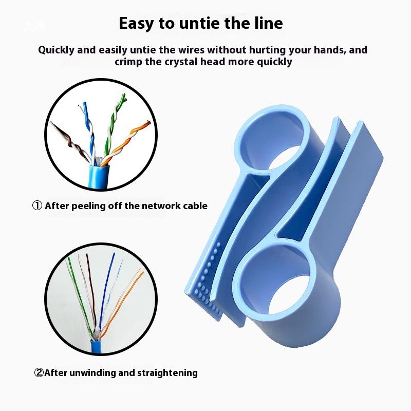 Ethernet Cable Straightener Tool For Quick And Easy Unraveling Cat5E/Cat6/Cat7 Wire Cable Management Accessories