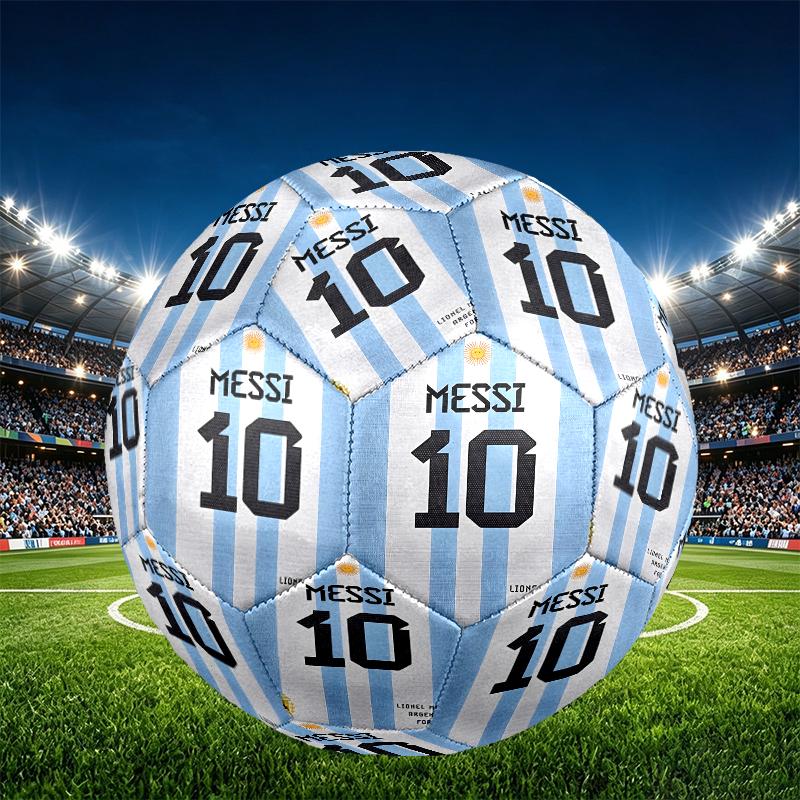 football player Print Size 5 Soccer Ball, PU Wear Resistant Football for Match Training and Daily Practice, Birthday Gift for Soccer Fans