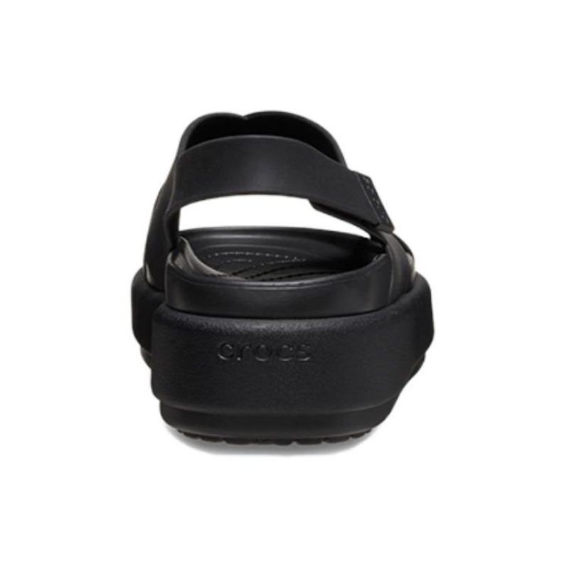 Crocs Minimal Casual Outdoor Breathable Single Strap Sandals Women Black 209407-060