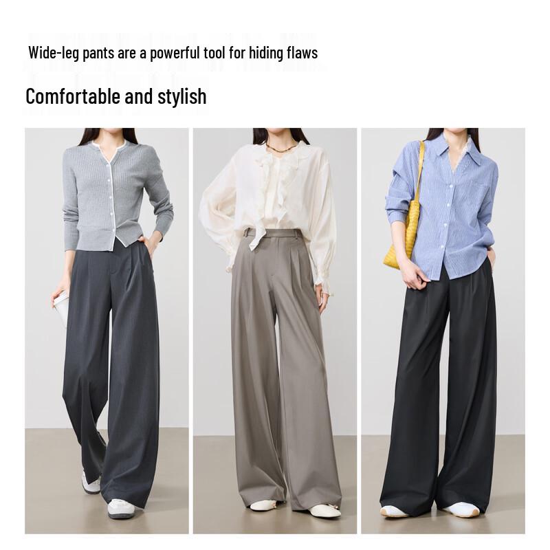 Women's High-Waisted Wide-Leg Suit Pants