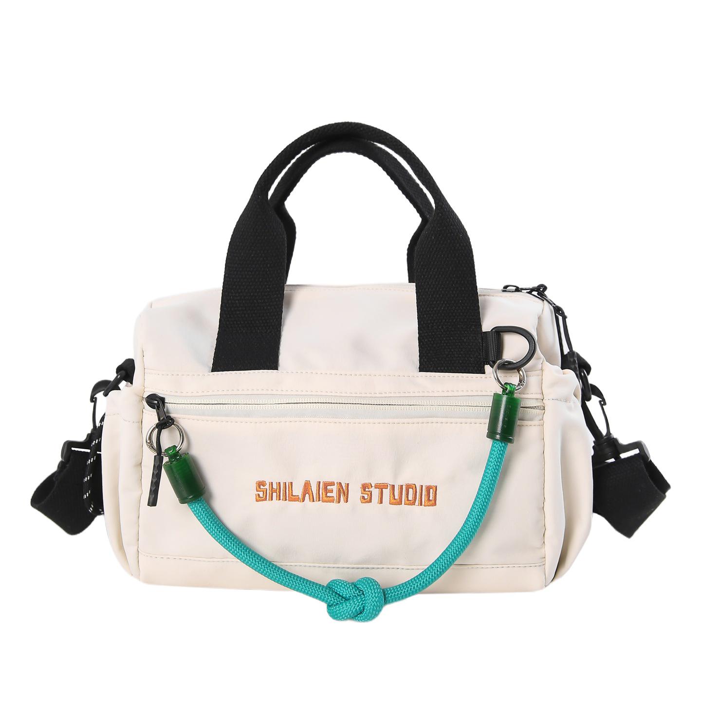 

Нейлоновая унисекс легкая сумка кроссбоди для спорта - Большая вместимость, повседневная сумка Without Pendant белый