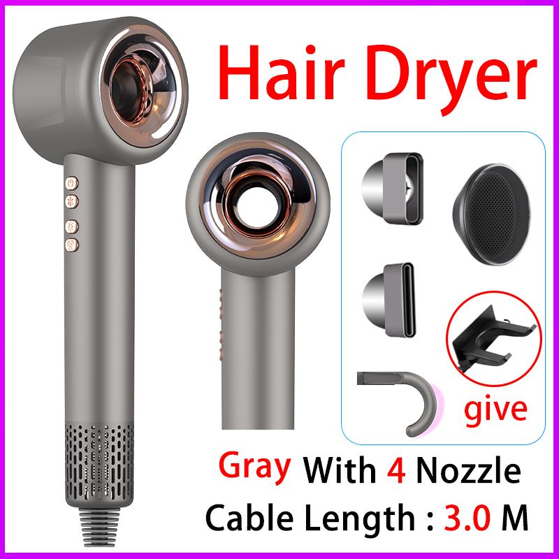 Professional Negative Ionic Hair Dryer  Leafless Hair Dryer Hot/ Cold Blow Dryer Hairdryer Home Appliance Free Shipping Dyso