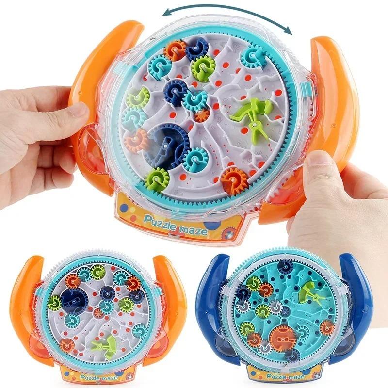 Creativity 3D Puzzle Funny Gear Labyrinth Disk Gear Balance Ball Maze Wheel Dish Puzzle Learning Playthings Ideal For Children Christmas gift idea