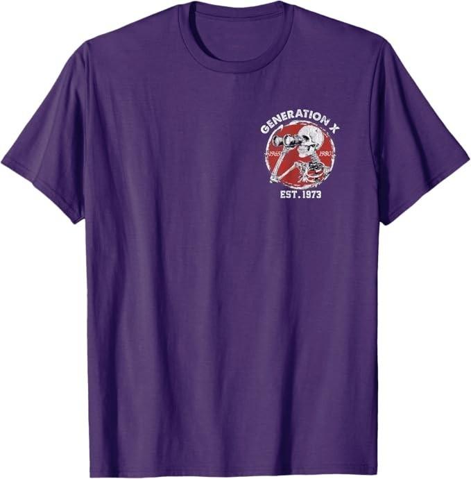 Oh Look Nobody Gives A Sh*t Skeleton Est 1973 Gen X T-Shirt S разноцветный