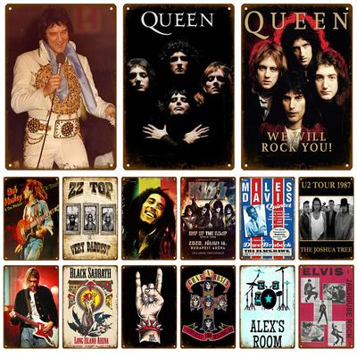 Retro Rock Fém Tábla Poszter Vintage Fali Poszter Fém Tábla Dekoratív Fali Tábla Konyhai Plakett Fém Vintage Dekor Kiegészítők