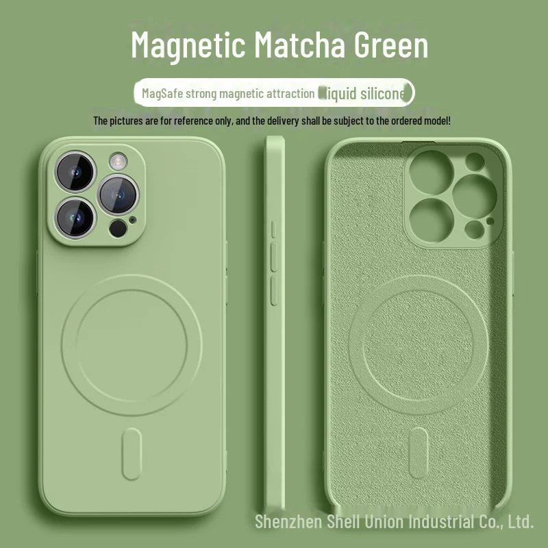 iPhone 15 Magnetic Liquid Silicone Magsafe Case for Apple 14ProMax. Protect your phone with this 12-piece set.