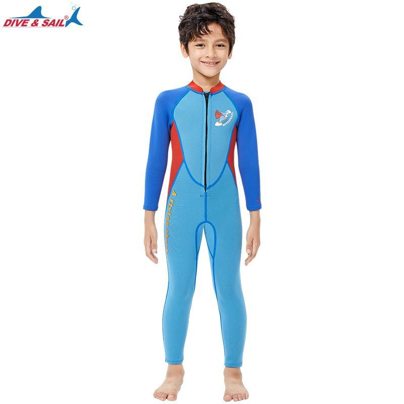 Kids 2.5mm Neoprene Wetsuit Full Body Long Sleeve Snorkeling Swimming Surfing Winter Fall