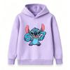 Kids Boys Girls Cute 67 Number Blue Alien Cartoon Print Pullover Hoodie Soft Casual Long Sleeve Hooded Sweatshirt For Daily Wear And School Activities