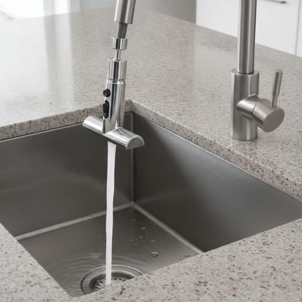 360-degree Rotation Waterfall Kitchen Faucet Extender Anti-splash Kitchen Tap Bathroom
