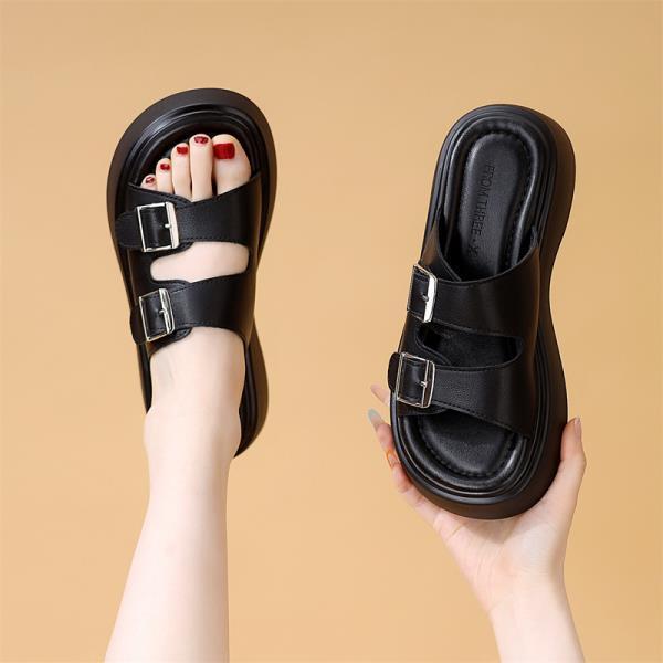 Fashion Shoes Slippers Soft Slides Fashion Slipers Women Platform Comfort Rubber Luxury 2025 Casual Leisure Female Shoes Slippers Casual