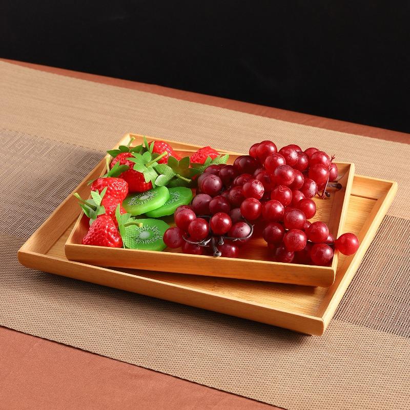 Rectangular Bamboo Wooden Tray Tea Cup Trays Tableware Food Tray Storage Tray for Kitchen Party Tea Bar Kitchenware