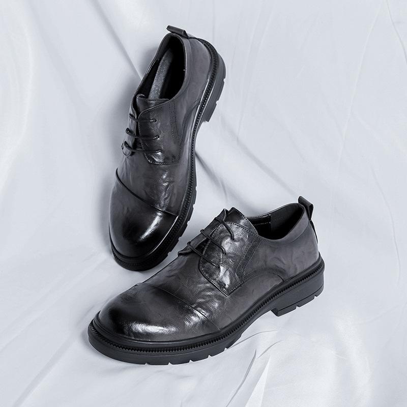 Lederschuhe Herren Businesskleid Britischer Stil Herren Weichsohlige Winter Freizeit Herrenschuhe 99296-R