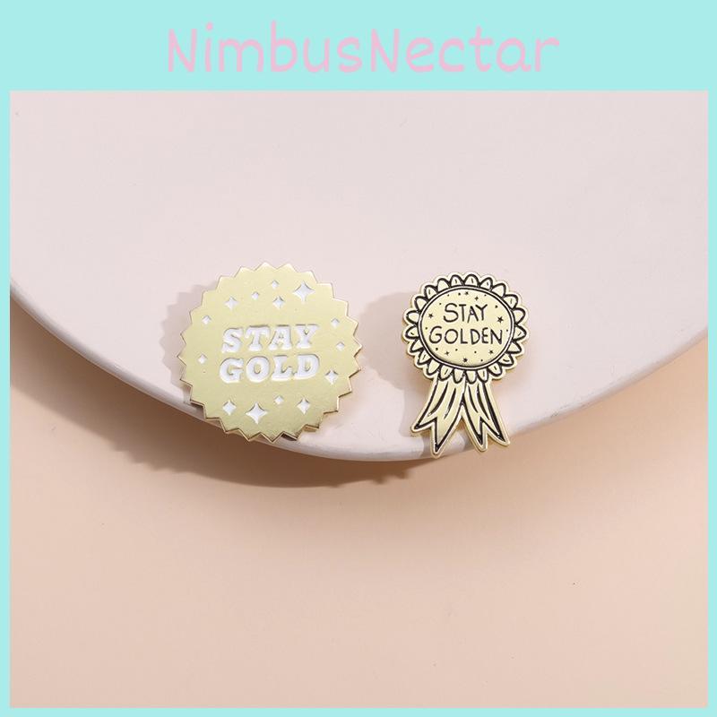 Creative Simple Geometric Round Metal Badge Personalized Retro Cartoon Brooch Accessory