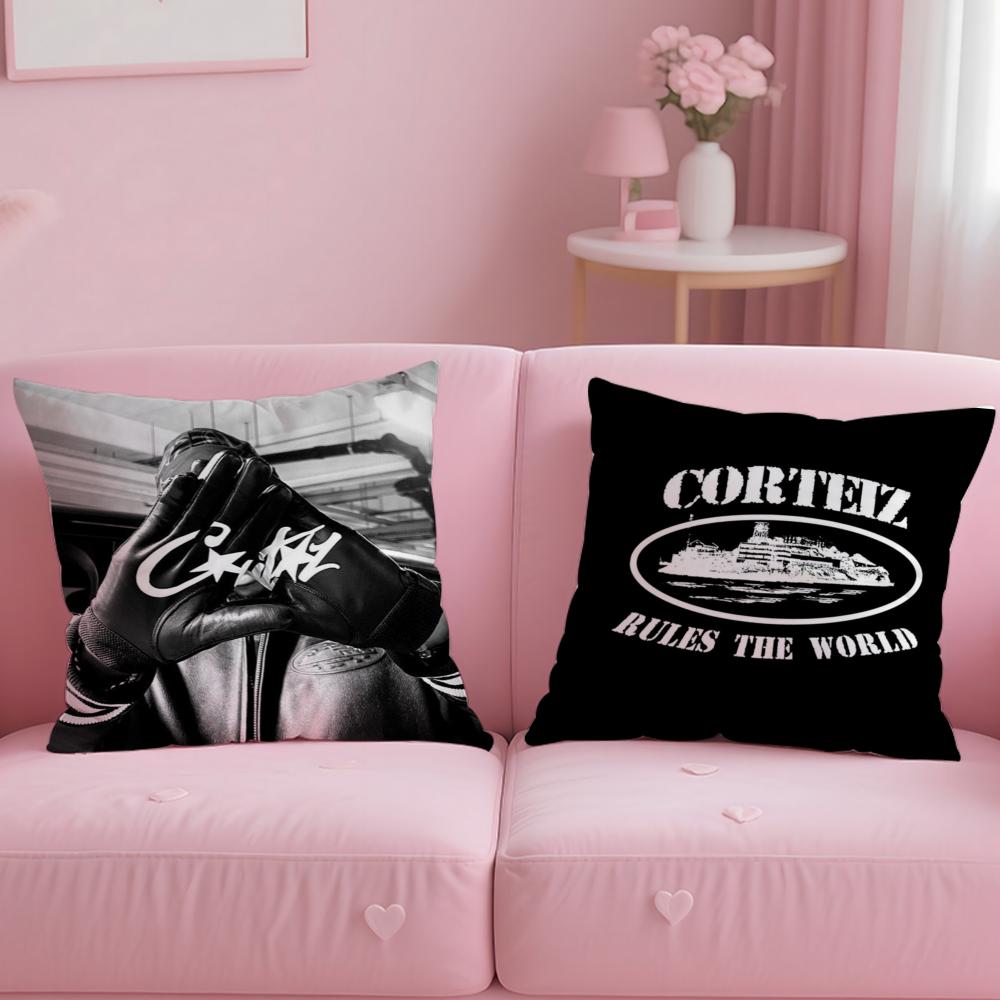 Fashion Brand C-Corteizs Cushion Cover Comfortable Reversible Pillow Cover Ideal For Car Sofa Bedroom & Beyond