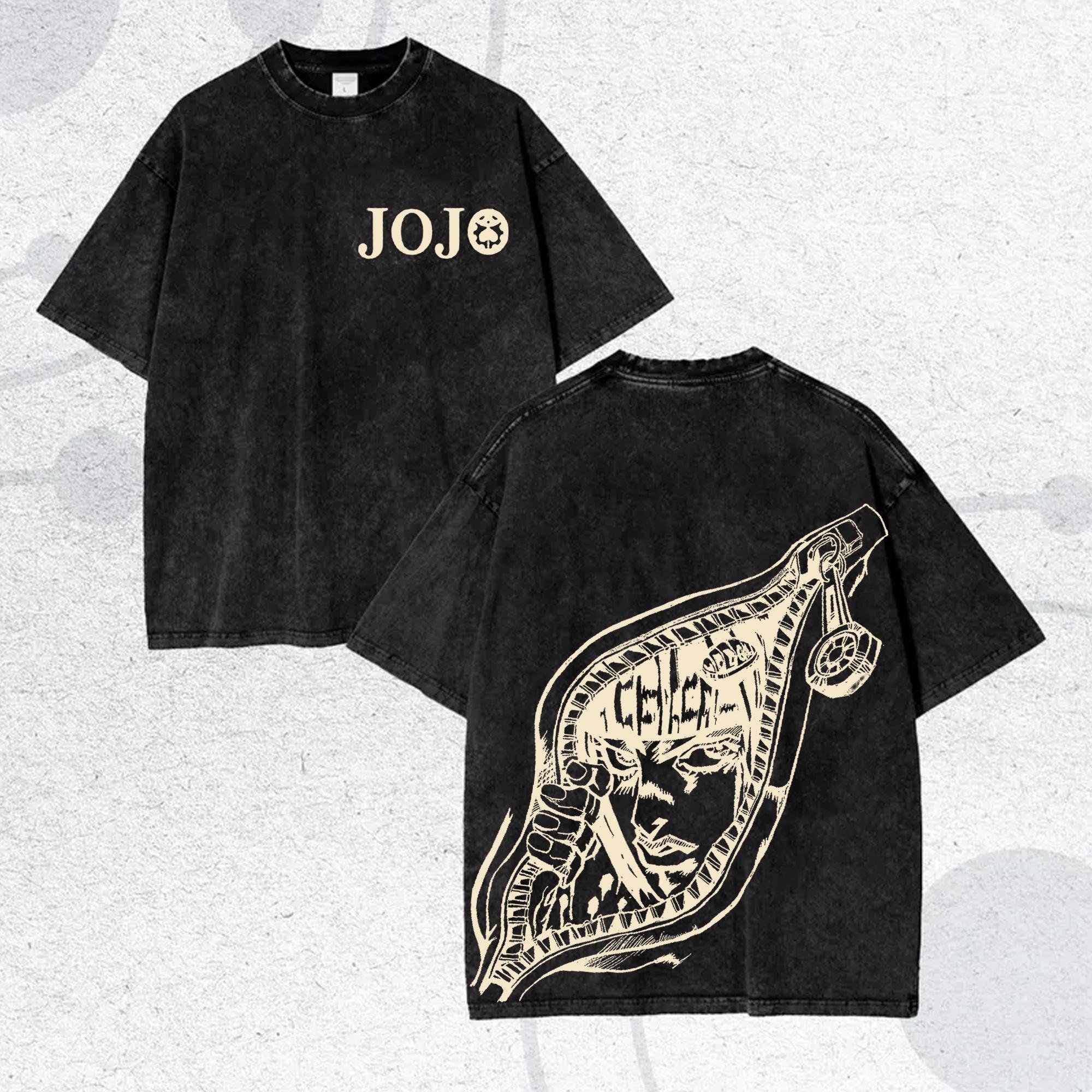 

Vintage Washed T-shirt Jojo Graphic Retro Street Oversized Y2k Men Women Short Sleeve Casual Cotton Loose Comfortable Female Male Clothing M