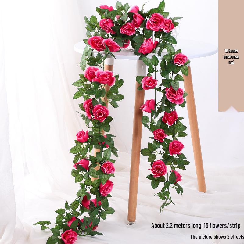 Künstliche Kirschblütenranke - Seidenblume mit 45 Rosenknospen zur Decken- oder Wandhängedekoration