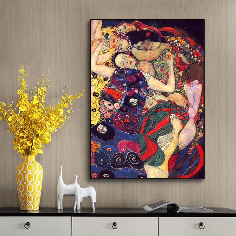 Berühmte Gustav Klimt Abstrakte Leinwand Gemälde Mordern Poster Drucken Wandbilder für Wohnzimmer Wand Dekoration Cuadros