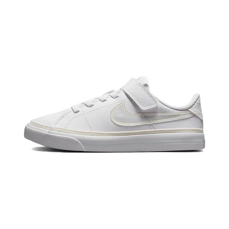 Nike Court Legacy Low Top Skateboard Shoes White Children Aged 3 7 Years Old DA5381-114