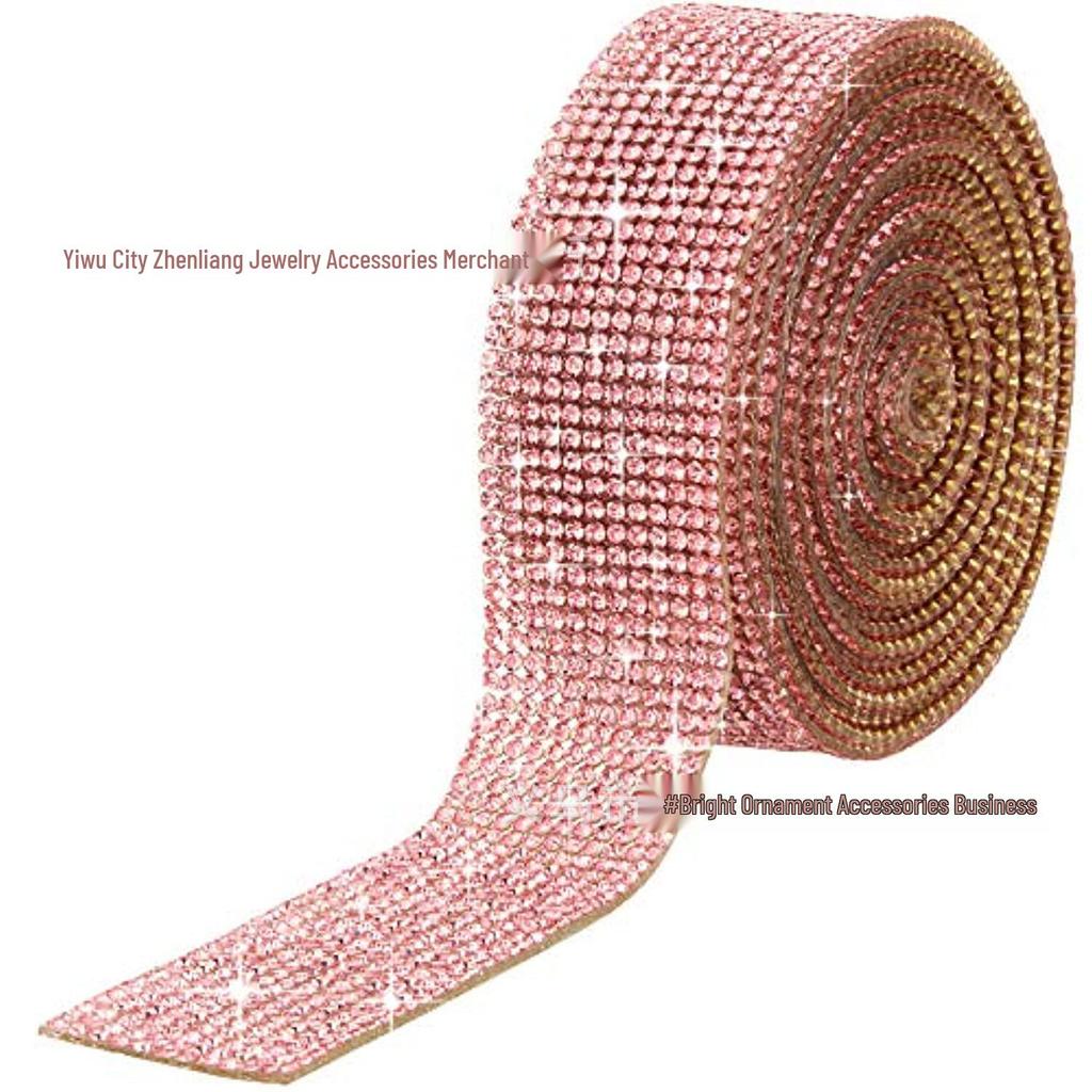 Rhinestone Crystal Car Sticker DIY Accessory - Diamond Patch Glass Strip
