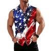 Men's Workwear Lapel Button-Down Vest Shirt - Lightweight Sleeveless Top