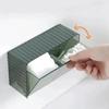 Wall Mounted Cotton Swab Storage Box No Punching Required Bathroom Mirror Cabinet Partitioned Lipstick As Cosmetics Storage Rack