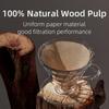 Coffee Paper Filters 100PCs/40PCs Unbleached V01 V02 Cone Filter Pour Over Natural Wood Pulp 60 Degree Drip Coffee Paper Filters