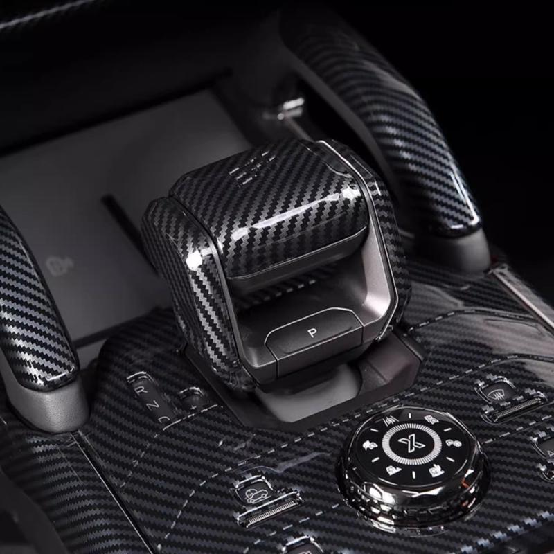 For Chery Jetour Traveller T2  2024 ABS Carbon Fibre Handball Trim Sticker Frame Gear Head Knob Cover Interior Accessories