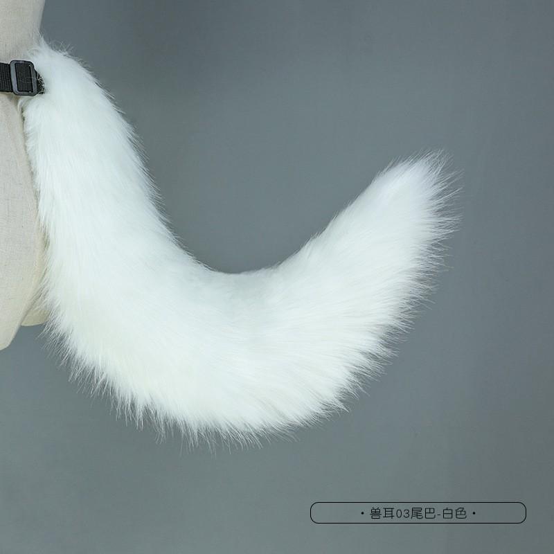 Handmade Plush Fox Tail Cosplay Accessory Anime Conventions Unisex Animal Costume Prop