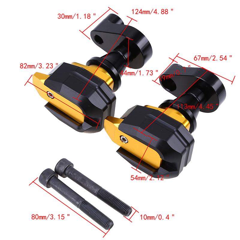 1 Pair Motorcycle Frame Slider Protectors For Yamaha R1 2004 2005 2006 Scooter Falling Protector Aluminum Black/Blue/Gold