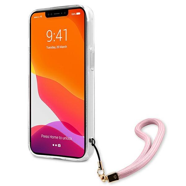 Guess Guhcp13Skcabpi Iphone 13 Mini 5,4 Różowy/Pink Hardcase Camo Strap Collection